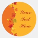 Fall / Autumn Round Stickers