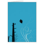 FALL, BLUE GREETING Card