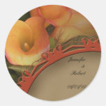 Fall Cala Lily Bouquet Envelope Seal Stickers