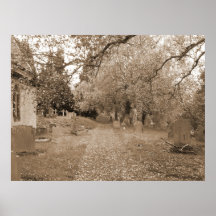Fall Churchyard II Poster