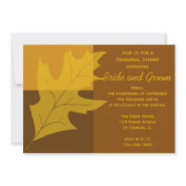 Fall Colour Block Rehearsal Dinner Invitation