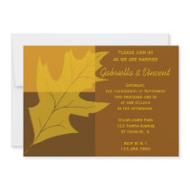Fall Colour Block Wedding Invitation