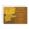 Fall Colour Block Wedding Invitation