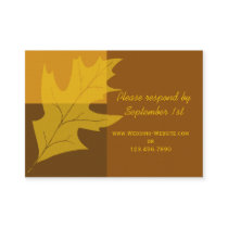 Fall Colour Block Wedding RSVP Response Card