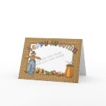 Fall Design Template with Scarecrow and Pumpkins cards