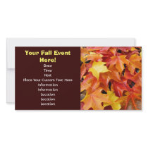 Fall Event custom Invitations Cards Events Leaves
