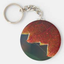 Fall Grape Leaf and Web Key Chains