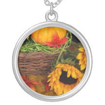 Fall Harvest Sunflowers Necklace