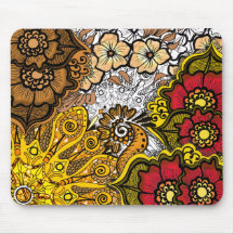Fall Henna Mouse Pad