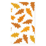 Fall Leaf Pattern. Autumn Brown Oak Leaves. Custom business cards