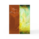Fall leafs on brown-Thanksgiving Greeting Card