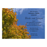 Fall Leaves and Blue Sky Rehearsal Dinner Invite