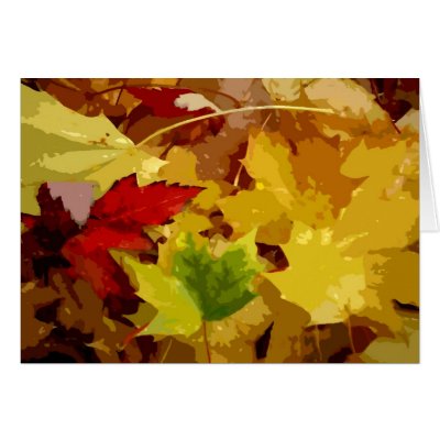 Fall Leaves Greeting Card by BERRYPIE