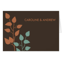 Fall Leaves Double Boughs Thank You Cards