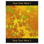 Fall Leaves Fractal. Golden Colours. Add Your Text flyers