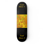 Fall Leaves Fractal. Golden Colours. Add Your Text skateboards