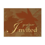 Fall Leaves Invitation - Postcard