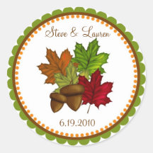 Fall Leaves, Maple Leaves and Acorns Stickers