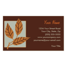Fall Leaves Personalised Business Cards