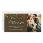 Fall Leaves Save the Date Photocard