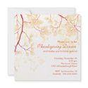Fall Leaves Thanksgiving Dinner Party invitations