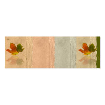 Fall Maple Leaf on Faux Handmade Paper Placecard Business Cards