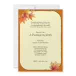 Fall Maple Leaves Thanksgiving Party Invitation
