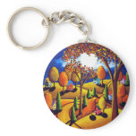 Fall Night Full Moon keychains