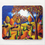 Fall Night Full Moon mousepads