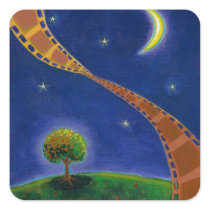 Fall night movie art fun painting for film lovers