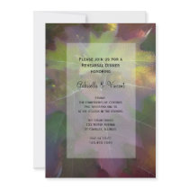 Fall Oak Leaf Hydrangea Wedding Rehearsal Dinner Personalised Announcements