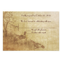 Fall Pheasant RSVP Custom Invites