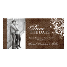 Fall Photo Save The Date Invitation Photo Greeting Card