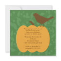 Fall Pumpkin & Bird Thanksgiving Invitation