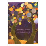 Fall Purple Love Trees Romantic Wedding Invitation