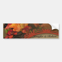 Fall Rose Bouquet Bumper Stickers
