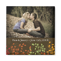 Fall Save the Date Photo Wedding Magnet