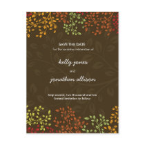 Fall Save the Date Wedding Invitation Post Cards