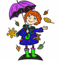 Fall Season Girl Cut Outs