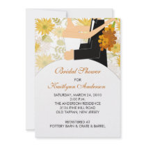 Fall Sunflower Bride Bridal Shower Invitation