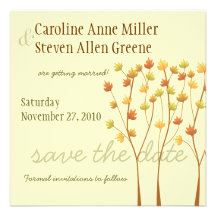 Fall Twig Tree - Save the Date Personalized Invites