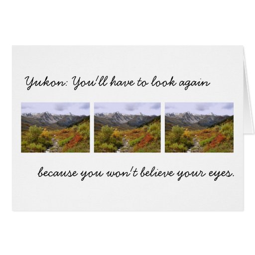 Fall Valley; Yukon Territory Souvenir Greeting Cards