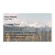 Fall View of Denali, Mt. McKinley Business Card Templates