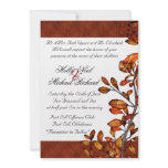 Fall wedding invitation chic classy colourful reds