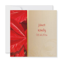 Fall wedding invitations/red maple leaves