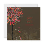 Fall wedding invitations/red maple leaves