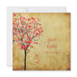 Fall wedding invitations/red maple leaves