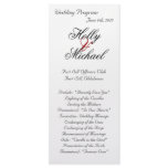 Fall wedding program chic classy colourful reds rack cards