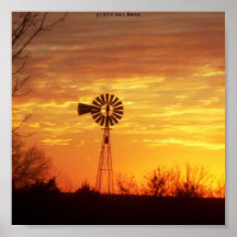 Fall Windmill Poster