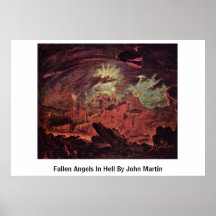 Fallen Angels In Hell By John Martin Poster